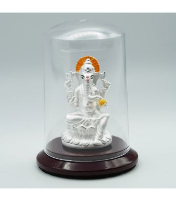 Ganesha-silver-murti-2