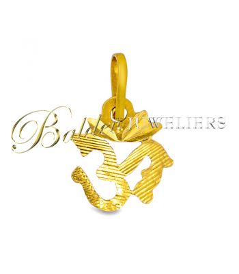 Ohm hangers 22kt goud-12