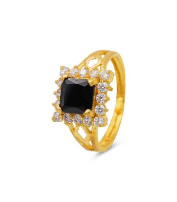 Dames ring Kanishka zwart