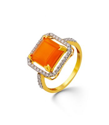 Indiase gouden dames ring Aisha-6