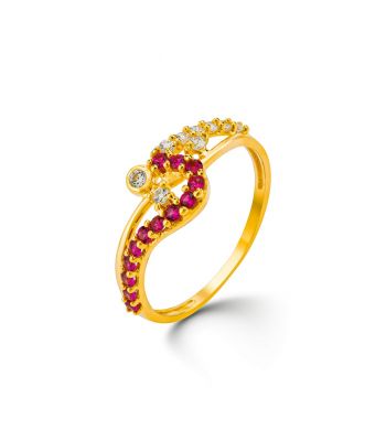 Indiase gouden dames ring Aisha-4