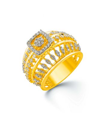 Indiase gouden dames ring Aisha-5