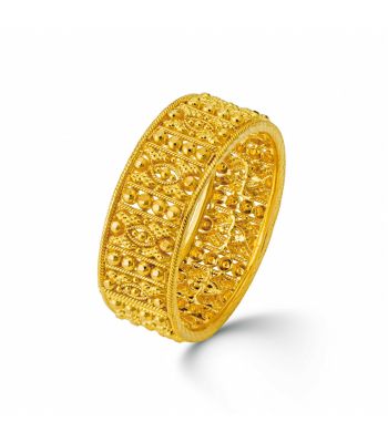 Indiase gouden dames ring Ishika-4