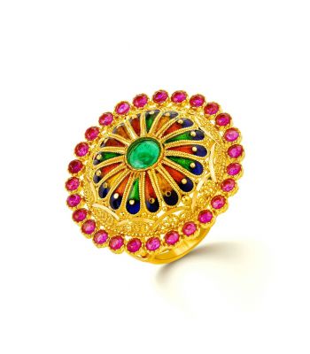 Indiase gouden dames ring Maya-2