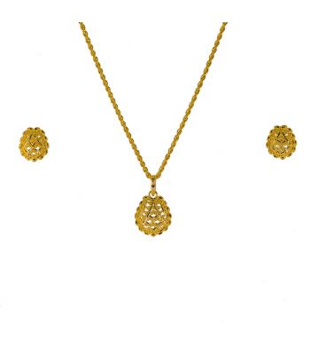 Gouden Indiase pendent set Lux
