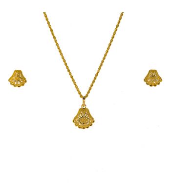 Gouden Indiase pendant set Raf