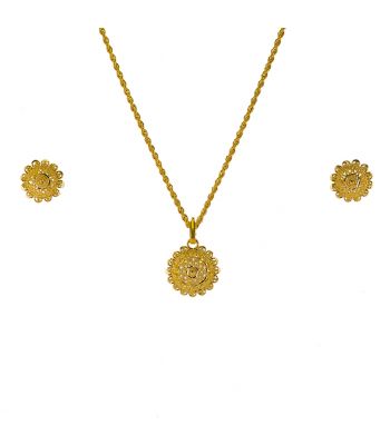 Gouden Indiase pendant set Way