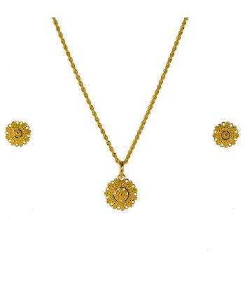Gouden Indiase pendant set Whina
