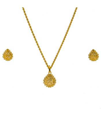 Gouden Indiase pendant set Jiyaa
