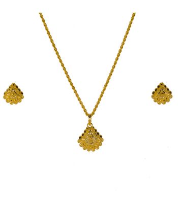 Gouden Indiase pendant set Lili