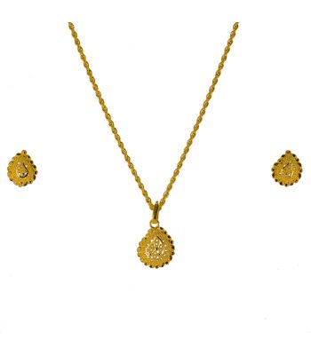 Gouden Indiase pendant set Fhary
