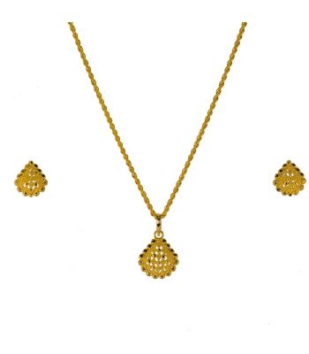 Gouden Indiase pendant set Shary