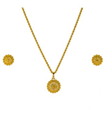 Gouden Indiase pendant set Cyas