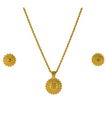 Gouden Indiase pendant set Yashi