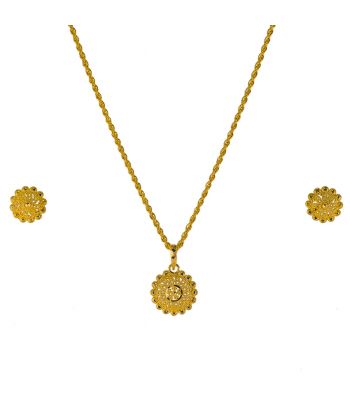 Gouden Indiase pendant set Roma