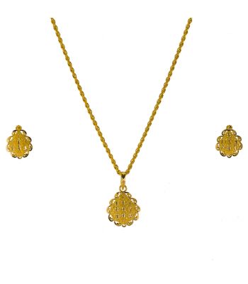 Gouden Indiase pendant set Anara