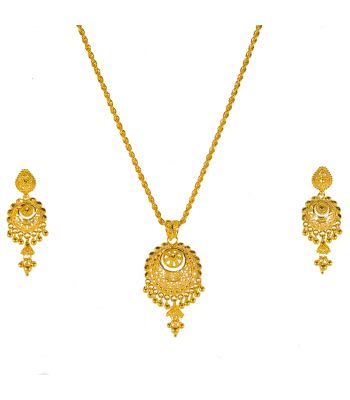 Gouden Indiase pendant set Uvoo