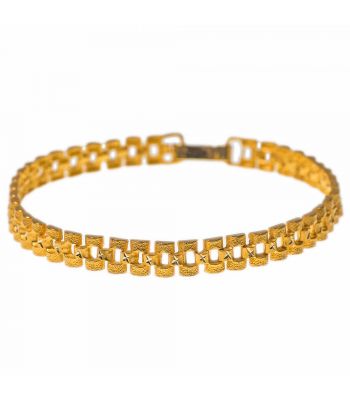 Surinaamse rolex schakel armband flexibel 18 karaat goud