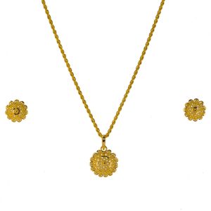 Gouden Indiase pendant set Aliya