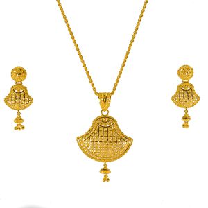 Gouden Indiase pendant set Lexa