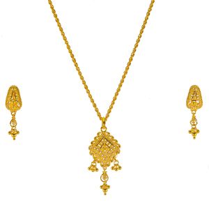 Gouden Indiase pendant set Yahir