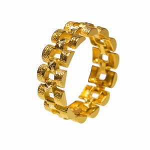 Surinaamse Rolex schakel ring 18 karaat goud maat 57